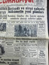 CUMHURİYET GAZETESİ 7 KASIM 1949 -YUGOSLAV HUDUDLARINDA SOVYET TAHŞİSATI-LİSE TAHSİLİ DÖRT YILA ÇIKIYOR-İNGİLTERE VE KANADALI MALİYECİLER AMERİKADA -BAŞBAKAN SEYEHATE ÇIKIYOR -BURHAN FELEK -GOETHE-DR ERTUĞRUL SALTUK-BEYAZ PARK ÇİÇEK GECESİ AHMET ÜSTÜN -SULFADERMA YARA MERHEMİ-ZAGREB FUARI -MÜZEYYEN SENAR IŞIL-SELEHADDİN PINAR-MEFHARET YILDIRIM -MUSTAFA ÇAĞLAR-MUALLA GÖKÇAY