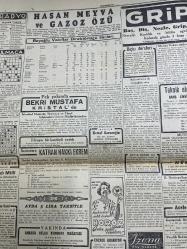 CUMHURİYET GAZETESİ -3 NİSAN 1943-HAYAT PAHALILIĞI-DÜNYA SULHÜ İÇİN-BALKANLARDA HARP OLABİLİRMİ- HALİÇ TEMİZLENİYOR-PAŞANIN KIZI TAKSİM SİNEMASI-MELEK SİNEMASINDA RİO GECELERİ-MAKSİM-KAMİL TEKİN ŞEHZADEBAŞI TURAN TİYATROSUNDA-GRİPİN