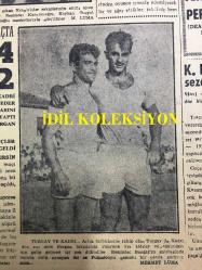 GÜNLÜK SPOR GAZETESİ - 21 TEMMUZ 1958 - DÜNYA GREKO - ROMEN GÜREŞ ŞAMPİYONASI TÜRKİYE, RUSYA - T. TEZOL MODA'DA - NECDET APAK SİGORTACILIK - KASIMPAŞA - TURGAY ŞEREN VE KADRİ - FENERBAHÇE İSTİŞARE HEYETİ - BURGAZ 4 - 2 KINALI - MEHMET LUMA - CHIRLEY BLOMER - HASAN PAŞA FIRINI LALELİ - AT YARIŞLARI, FENER KOŞUSUNU ZÜHTÜ ERİŞEN'İN TOİSON D'OR'U KAZANDI  - KRİSTAL DROPS REKLAMI