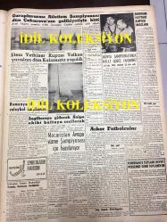 GÜNLÜK SPOR GAZETESİ - 21 TEMMUZ 1958 - DÜNYA GREKO - ROMEN GÜREŞ ŞAMPİYONASI TÜRKİYE, RUSYA - T. TEZOL MODA'DA - NECDET APAK SİGORTACILIK - KASIMPAŞA - TURGAY ŞEREN VE KADRİ - FENERBAHÇE İSTİŞARE HEYETİ - BURGAZ 4 - 2 KINALI - MEHMET LUMA - CHIRLEY BLOMER - HASAN PAŞA FIRINI LALELİ - AT YARIŞLARI, FENER KOŞUSUNU ZÜHTÜ ERİŞEN'İN TOİSON D'OR'U KAZANDI  - KRİSTAL DROPS REKLAMI