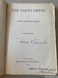 THE PARTY DRESS - JOSEPH HERGESHEİMER - BERNHARD TAUCHNİTZ - İngilizce Kitap (Hafif Yıpranmaları Mevcut)