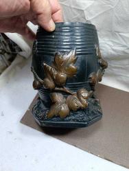 P40----BRONZ RENGİ SERAMİK RUS KUTU---MİNİ ATMALARI VAR