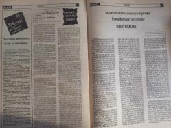 Sebil Haftalık Siyasi, Edebi, Tarihi, İlmi Gazetesi - 13 Temmuz 1979 - Sayı:184 - Açılan İmam Hatip Mektepleri Türkiye Müslümanının Derdine Deva Olacak mı? - Köküne İnildiği Söylendiği Gün, Anarşi En Büyük Zaferini Kazandı - Ahmed Karaaslan Demiş Ki - Haftanın Yorumu - Kıbrıs Davamızda Ricat - Kadir Mısıroğlu - İslami Hamle - Sadık Albayrak - Al Birini, Çal Birine - Mevlidhanlar Derneği Bir Bidati Yeniledi - Can Çekişen Ahtapot - Bir Medeniyetin Dramı - Bir Gençle Tren Sohbetimiz - Talha Emiroğlu - ABD ve Rusya Viyana'da Yeni Sömürü Planını Tesbit Ettiler - Sol Anarşinin Köküne İnildiği Söyleniyordu Ama - Risale-i Nur'dan - Hikmet-i Mirac Nedir? - İslam'ın Talim ve Tebliğinde Karşılaşan Engeller - Abdülhalim Polatoğlu - Mücahideler Sözler İçin - Orhan Toz - Saltçılar Safsatacılar! - Esma-ül Hüsna - Hadislerin Işığında - Fıkhın Tedkik Sahası - İsmail Hakkı - Yeşil Sanduka - Mine Alpay - Çizgilerle Transfer Ayı fotoğraf ve haberi - Tam Takım Gazete