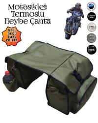 MOTOSİKLET HEYBE ÇANTASI TERMAL TERMOSLU CEPLİ