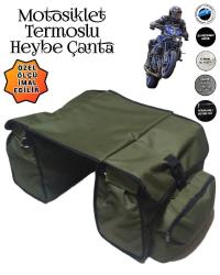 MOTOSİKLET HEYBE ÇANTASI TERMAL TERMOSLU CEPLİ