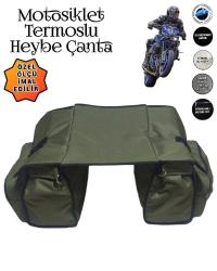 MOTOSİKLET HEYBE ÇANTASI TERMAL TERMOSLU CEPLİ