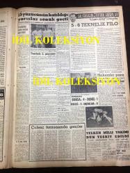 GÜNLÜK SPOR GAZETESİ - 5 TEMMUZ 1958 - KAVRAKOĞLU'NUN LİDERLİĞİ ALTINDAKİ TARAFSIZ GRUP HAKİM DURUMA GEÇİYOR - SOFRA GÜREŞLERİ, HAKEMLER VE KAÇAM ŞAMPİYONLUK - HÜSEYİN KARADAYI - 1500 METREDE TÜRKİYE REKORU - AHMET CANLI - CAVLI ÇULFAZ - CAHİT ÖNEL - YILMAZ HANEDAN - ÇALENÇ TURNUVASI - VİTAMİNDEN SONRA MADEN SUYU KÜRÜ - NAZİF OTURGAN - AT YARIŞLARI PROGRAMI - NECATİ AKDEMİR