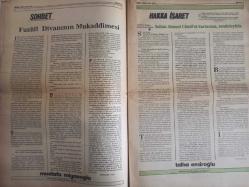 Sebil Haftalık Siyasi, Edebi, Tarihi, İlmi Gazetesi - 20 Haziran 1980 - Sayı:231-232 - Bunca Felaket Uyanmaya Yetmediyse İsrafil'in Sürunu Bekleyelim - İslam Bir Kere Daha Çiğnendi! - Rabb'in Tesellisi - AP İktidarının Geleceği - Kadir Mısıroğlu - Kur'an Mealleri ve Netice - Ali Nar - İlmi Kelam - Halim Kılıçsoy - Fildişi Kuleden - Ne Yogi Ne Komiser - Cemil Meriç - Fuzuli Divanının Mukaddimesi - Sultan Ahmed Camii'ni Kurtarınız, Temizleyiniz - Talha Emiroğlu - Demirel Hükümeti Faizi Hadsiz Hududsuz Bir Sürette Serbest Bıraktı - MSP, AP'nin Mesuliyetine İştirakten Vazgeçiyor! - Güneş Batıdan Doğuyor - Adil ve Dürüst - Okuyucu Postası - Anarşinin En Mühim Sebeplerinden Biri de Her On Lise Mezunundan Dokuzuna Başarısız Damgası Vurulmasıdır! fotoğraf ve haberi - Tam Takım Gazete
