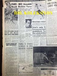 GÜNLÜK SPOR GAZETESİ - 18 MART 1958 - İSMET ATLI AMELİYAT OLDU - 5 AMERİKALI ATLET ANKARA'YA GELİYOR - TÜRKİYE BASKETBOL ŞAMPİYONASI - ORDU TAKIMI PARİS'TE - GECE MAÇLARI YAPILMASI TEŞEBBÜSLERİ - GÖTEBURG - GALATASARAY MAÇI - FRANSA İLE İSPANYA FUTBOLDA İLK DEFA BERABERE KALDILAR - VEHBİ EMRE - NAZİF OTURGAN - BEYKOZ, IRAK'A DAVET EDİLDİ - ATLETİZM AJANI SABRİ KÖSEOĞLU GERİ GELİYOR - İBRAHİM KARABACAK - OPON REKLAMI - AT YARIŞI TAHMİNLERİ