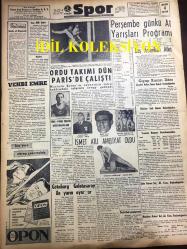 GÜNLÜK SPOR GAZETESİ - 18 MART 1958 - İSMET ATLI AMELİYAT OLDU - 5 AMERİKALI ATLET ANKARA'YA GELİYOR - TÜRKİYE BASKETBOL ŞAMPİYONASI - ORDU TAKIMI PARİS'TE - GECE MAÇLARI YAPILMASI TEŞEBBÜSLERİ - GÖTEBURG - GALATASARAY MAÇI - FRANSA İLE İSPANYA FUTBOLDA İLK DEFA BERABERE KALDILAR - VEHBİ EMRE - NAZİF OTURGAN - BEYKOZ, IRAK'A DAVET EDİLDİ - ATLETİZM AJANI SABRİ KÖSEOĞLU GERİ GELİYOR - İBRAHİM KARABACAK - OPON REKLAMI - AT YARIŞI TAHMİNLERİ