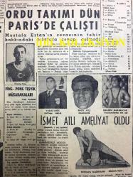 GÜNLÜK SPOR GAZETESİ - 18 MART 1958 - İSMET ATLI AMELİYAT OLDU - 5 AMERİKALI ATLET ANKARA'YA GELİYOR - TÜRKİYE BASKETBOL ŞAMPİYONASI - ORDU TAKIMI PARİS'TE - GECE MAÇLARI YAPILMASI TEŞEBBÜSLERİ - GÖTEBURG - GALATASARAY MAÇI - FRANSA İLE İSPANYA FUTBOLDA İLK DEFA BERABERE KALDILAR - VEHBİ EMRE - NAZİF OTURGAN - BEYKOZ, IRAK'A DAVET EDİLDİ - ATLETİZM AJANI SABRİ KÖSEOĞLU GERİ GELİYOR - İBRAHİM KARABACAK - OPON REKLAMI - AT YARIŞI TAHMİNLERİ