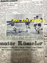 GÜNLÜK SPOR GAZETESİ - 23 MART 1958 - GALATASARAY, FENERBAHÇE MAÇI - FENERBAHÇE, GÖTEBURG'U 5-3 YENDİ - SZEKELLY - MEHMET LUMA - KARA BOMBA JOE LOUIS - BASILIO - BELÇİKALI VAN LOOY MİLANO - SAN REMO - BEYKOZ VE KADİRŞİNASLIĞI - FAY TEMİZLEYİCİ REKLAMI, NECİP AKAR - FERİKÖY YEŞİLDİREK MAÇI - KARAGÜMRÜK - AMATÖR KÜMELER - 1958 İZMİR AT YARIŞLARI BÜLTENİ