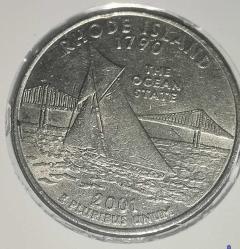 ABD 2001 RHODE ISLAND 25 CENT (ÇEYREK DOLAR)