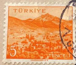 Mektup Zarfından Kesilmiş  / Postadan Geçmiş Pul Filateli -  Damgalı - TUNCELİ , 5 PARA - Türkiye Cumhuriyeti