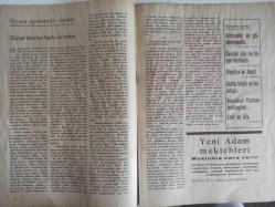 Yeni Adam Siyasi, Edebi ve Tarih Dergisi - 1 Ağustos 1935 - Sayı:83 - Sonsuz Trajedi - Faşist Cinsi: Günde İki Tane Yumurtlar - Kısa Tetkik ve Tenkitler - Yaşa Saygı - Maden Suyu - Alaturka Musiki - Antipati - Victor Hugo - Allah mı, Aptal mı? - Balkan Modeli - Arsiulusal Yazmanlar Kongresi - Yazman ve Halk - Bugünkü Acun ve Artist - Ar ve Sosyal Hayat - Siyasa Acununda Olanlar - Dünya İşlerine Toplu Bir Bakış - Kültür Gerilemesi - Dünyayı Alt Üst Eden Kitaplar - Moskova Spor Bayramı - OL Grubu'nun 5. Sergisi - Turgut Zalim - Bedri Rahmi - Cemal Tuğlu - Okul Hekiminin ve Öğretmenin Yeni Rolü - Arsıulusal Tecim - Arsıulusal Yazmanlar Kongresi - İlim ve Sanat Üzerine Yeni ve Başka Bir Bakış - İtalyan Kitap ve Resim Sergisinde - Öz Türkçe Kelimeler Listesi - Halk Üniversitesi İçtimaiyat - Allah Nedir? fotoğraf ve haberi - Tam Takım Gazete
