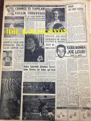 GÜNLÜK SPOR GAZETESİ - 24 MART 1958 - BASKETBOLDA GALATASARAY FENERBAHÇE'Yİ 65 - 61 YENDİ - BEŞİKTAŞ, GÖTEBURG'U 6-4 YENDİ - ANKARA'DA İKİNCİ BALKAN KROSUNU YUGOSLAV MİHALİÇ KAZANDI - İSMET ATLI DAVASINDAN VAZGEÇTİ - ZAKOPANE'DE YAPILAN KAYAK MÜSABAKASINDA DUVİLLARDA SLALOM ŞAMPİYON OLDU - 1958 İTALYA LİGLERİNDE JUVENTUS FAVORİ JOHN CHARLES GOL KRALI - KARA BOMBA JOE LOUIS - MARLENE MATTHEWS - KARAGÜMRÜK 4 - 0 ANADOLU - AMATÖR KÜMELER - KRİSTAL DROPS - AT YARIŞISI SONUÇLARI - BALKAN ATLETİZM ŞAMPİYONASINA KATILMIYORUZ