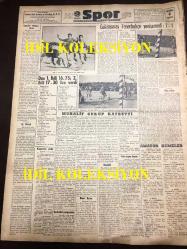 GÜNLÜK SPOR GAZETESİ - 31 MART 1958 - 1958 TÜRKİYE BASKETBOL ŞAMPİYONASI FİNAL MAÇI GALATASARAY, FENERBAHÇE - BEŞVEKİL (BAŞBAKANLIK) KUPASINDA GALATASARAY FENERBAHÇE İLE 1-1 BERABERE KALDI, ADNAN MENDERES KUPAYI KAPTAN NACİ VE TURGAY ŞEREN'E VERİYOR - SADRİ USSUOĞLU İDARE HEYETİ - REIDER GENE BİRİNCİ OLDU - GALATASARAY 90 - 37 ALTINORDU - 1958 FED KUPASI - İSTANBUL GENÇLİK SÜTLÜCEYİ YENDİ - ÖMER BESİM KIRMIZI EŞOFMAN KROSUNU BULGAR PEEV ALDI - MANCHESTER UNITED - AYSEL ERSOY - NURİ ATILGAN