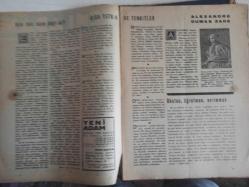 Yeni Adam Siyasi, Edebi ve Tarih Dergisi - 23 Nisan 1936 - Sayı:121 - Yahya Saim'in Klasikler, Omirus, İlyade'si - Bize Fikir Lazım Değil mi? - Kısa Tetkik ve Tenkitler - Alexandre Dumas Zade - Okutan, Öğretmen, Evrimmen - Terakkiye Dair - Nurullah Ataç - Aşk (Eros) ile Mücadele - Nasyonal Sosyalizm Nedir? - Irkı Tayin Eden Saçın Rengi Değildir - Devlet İnsanın Emrinde Bir Alettir - Şehir Adamı: Kökünden Çıkarılmış Ağaç - Vatan, Bir Ana Gibi - Liberalism İflas Etti - El İşte, Kulak Seste - Klasikler - Omirus ve İlyada'nın Mevzusu - Kendimizi Tanımak Zarureti - Sadettin Vedat Koçer - Aşkla Mücadele - Sinemada Edebiyat - Sessiz Sinema Daha İyiydi - Edebi Eserlerden Mevzu Almalı  mı? - Hangi Eserler Filme Alınabilir - Yeni Rus Romanı - Cinsiyet Meselesi ve Muhtelif Tedrisattan Alınan Neticeler - Belediye, Mektep ve Ev Bahçeleri İçin fotoğraf ve haberi - Tam Takım Dergi