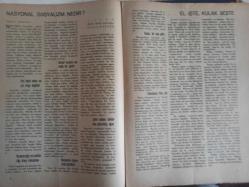 Yeni Adam Siyasi, Edebi ve Tarih Dergisi - 23 Nisan 1936 - Sayı:121 - Yahya Saim'in Klasikler, Omirus, İlyade'si - Bize Fikir Lazım Değil mi? - Kısa Tetkik ve Tenkitler - Alexandre Dumas Zade - Okutan, Öğretmen, Evrimmen - Terakkiye Dair - Nurullah Ataç - Aşk (Eros) ile Mücadele - Nasyonal Sosyalizm Nedir? - Irkı Tayin Eden Saçın Rengi Değildir - Devlet İnsanın Emrinde Bir Alettir - Şehir Adamı: Kökünden Çıkarılmış Ağaç - Vatan, Bir Ana Gibi - Liberalism İflas Etti - El İşte, Kulak Seste - Klasikler - Omirus ve İlyada'nın Mevzusu - Kendimizi Tanımak Zarureti - Sadettin Vedat Koçer - Aşkla Mücadele - Sinemada Edebiyat - Sessiz Sinema Daha İyiydi - Edebi Eserlerden Mevzu Almalı  mı? - Hangi Eserler Filme Alınabilir - Yeni Rus Romanı - Cinsiyet Meselesi ve Muhtelif Tedrisattan Alınan Neticeler - Belediye, Mektep ve Ev Bahçeleri İçin fotoğraf ve haberi - Tam Takım Dergi