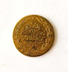 Osmanlı 1 Lira 1909 (1327) Yılı İmitasyondur.