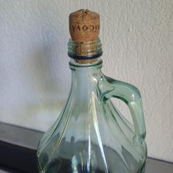 İtalyan ,Damgalı Cam Şişe ,Tescilli Kulplu Tasarim,Vetreia Empoli marka, 2 lt