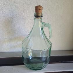 İtalyan ,Damgalı Cam Şişe ,Tescilli Kulplu Tasarim,Vetreia Empoli marka, 2 lt