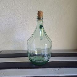 İtalyan ,Damgalı Cam Şişe ,Tescilli Kulplu Tasarim,Vetreia Empoli marka, 2 lt