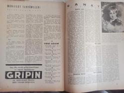 Yeni Adam Siyasi, Edebi ve Tarih Dergisi - 13 Ağustos 1936 - Sayı:137 - Kültürümüzü Kurtarmak Lazım - Kısa Tetkik ve Tenkitler - Dansöz Argantina - İntikal Devrinde Yaşayan Adam - Gençler İçin En Büyük Tehlikeler Kadını Saymamak Alçaklıktır - Memleket Haberleri - İki Türlü Alaka - Türkiye'de Kaç Öğretmen Var? - Trenlerde Mektup ve Telgraf Alınacak - Şark'a Seyahat - Rus Temel Yasası - İspanyol Trajedisi - Dış Sosyete Haberleri - Türkmenistan Dil Kurultayı - Rus Yüksek Mekteplerinde - Avrupa'da Kaç Sinema Var? - Thomas Edison Hayatı ve Eserleri - Yeni Elektrik sistemi - Çalışma Tarzı ve Dehasının Karakteri - Sigmund Freud - Stefan Zweig - İlim ve Teknik Haberleri - Dünya Şimalden Cenuba Döner? - Hayvanlarda Zaman Ölçüsü - Dünyanın En Büyük Patlaması - Yeni Nesillerin Vaktinden Önce Yetişmesi - Manifest Tercümeleri - Kerim Sadi - Gripin İlaç Reklamı - Sanat Haberleri - Milli Musiki - Sanat ve İdeoloji - Balkanlıların Festivali fotoğraf ve haberi - Tam Takım Dergi