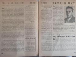 Yeni Adam Siyasi, Edebi ve Tarih Dergisi - 11 Aralık 1941 - Sayı:363 - Tuluat Sahnesi ve Kel Hasan - Nahit Bilga - Yeni Adam Ailesine - İsmail Hakkı Baltacıoğlu - Kısa Tetkik ve Tenkitler - Tevfik Kut - Üç Kitap Yazdım - Abdullah Cevdet - Süleyman Nazif ve Celal Nuri İleri - Sanat Terbiyesi - Celal Uzel - İç Sosyete - Olgular Görüler ve Tenkitler - Milliyetin Şekli - Köydeki Öğretmen - Halil Aytekin - Kültür - Radyoa Kimgil Ailesi - Bizde Mizah - Matbuatımızdan Şikayet - Yeni Öğretmen Tarihi Nasıl Öğreteceksin? - Uşak Yolu - İffet Evin - Gripin İlaç Reklamı - Şarap Reklamı fotoğraf ve haberi - Tam Takım Dergi