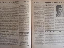 Yeni Adam Siyasi, Edebi ve Tarih Dergisi - 1 Ocak 1942 - Sayı:366 - 9. Yılımıza Girdik - Ali Rıza Kopan'ın Yıldönümümüz Dolayısıyla Yazdığı Yazı - Milli Anane - Bir Devlet Kurmak Kolay, Bir Millet Yapmak Pek Güç, Fakat Bir Anane Yaratmak Muhaldir - Kısa Tetkik ve Tenkitler - Ahmet Mithat - Tiyatro Edebiyat Mıdır? - Hacei Evvel Ahmet Mithat Efendi - Ali Rıza Korap - İç Sosyete - Olgular, Görüler, Tenkitler - Biraz Sabır Gerektir - Memur Nedir? - Nabi Zeki Ekeman - Radyoda Skeçlerin Bünyesi - Türk Çocuğu - Ahmet Mithat ve Tiyatro - Nahit Bilga - Tatil Hatıralarından - Andre Maurois - Taş Ocakları - İffet Evin - Gazetecilik Hatıralarım - Suphi Nuri İleri - Gripin, Radyolin, Nevrozin İlaç Reklamı - Şarap Reklamı fotoğraf ve haberi - Tam Takım Dergi