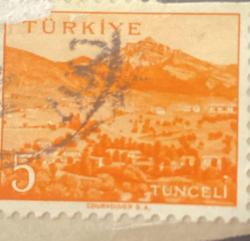 Mektup Zarfından Kesilmiş  / Postadan Geçmiş Pul Filateli - Damgalı - TUNCELİ, 5 PARA - Türkiye Cumhuriyeti