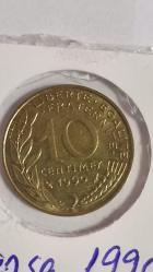 FRANSA 1990 10 CENTIMES
