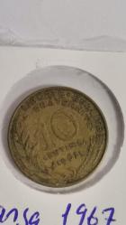 FRANSA 1967  10 CENTIMES