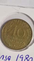 FRANSA 1980 10 CENTIMES