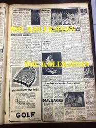 GÜNLÜK SPOR GAZETESİ - 1 KASIM 1957 - A MİLLİ TAKIMI YARIN GELİYOR - İSPANYOLLARLA BİRİ MADRİD'DE BİRİ İSTANBUL'DA OYNAYACAK İKİ TAKIMIMIZ DÜN KARŞI KARŞIYA GELDİ - CAN BARTU - S. RAUS TÜRKİYE'YE YAKINDA GELEMİYOR - İSPANYA MAÇLARININ HAKEMLERİ BELLİ OLDU - AVRUPA ŞAMPİYON KULÜPLER TURNUVASI FİNALLERİ - COROLDAY - SÜMERSPOR 2 - 1 HAVAGÜCÜ - AYKAÇ'IN KEŞFİ - GOLF REKLAMI - DARÜŞŞAFAKA - OPON REKLAMI, AMATÖR KÜMELER - KOCSİS İSVİÇRE'DE