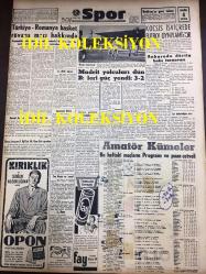 GÜNLÜK SPOR GAZETESİ - 1 KASIM 1957 - A MİLLİ TAKIMI YARIN GELİYOR - İSPANYOLLARLA BİRİ MADRİD'DE BİRİ İSTANBUL'DA OYNAYACAK İKİ TAKIMIMIZ DÜN KARŞI KARŞIYA GELDİ - CAN BARTU - S. RAUS TÜRKİYE'YE YAKINDA GELEMİYOR - İSPANYA MAÇLARININ HAKEMLERİ BELLİ OLDU - AVRUPA ŞAMPİYON KULÜPLER TURNUVASI FİNALLERİ - COROLDAY - SÜMERSPOR 2 - 1 HAVAGÜCÜ - AYKAÇ'IN KEŞFİ - GOLF REKLAMI - DARÜŞŞAFAKA - OPON REKLAMI, AMATÖR KÜMELER - KOCSİS İSVİÇRE'DE