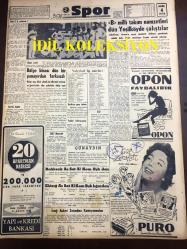 GÜNLÜK SPOR GAZETESİ - 5 KASIM 1957 - DICKE DÜN GALATASARAY'A İLK İDMANI YAPTIRDI - CİHANOĞLU - FUTBOL FEDERASYONU REİSLİĞİ - VOLEYBOL LİG MAÇLARI - NEVŞEHİR LİGİNDE LALESPOR NAMAĞLUP - 1957 ATLETİZM ŞAMPİYONLARI - KIŞ MEVSİMİ ATLETİZM - BÜLENT GÜRBÜZ - İZMİR LİGLERİ - BAKETBOL MİLLİ TAKIMI ROMANYA'DA - KREMLİ PURO TUVALET SABUNU REKLAMI - YAPI VE KREDİ BANKASI - OPON REKLAMI