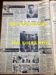 GÜNLÜK SPOR GAZETESİ - 6 KASIM 1957 - MADRİD'TEN VE İSTANBUL'DAN ZAFER BEKLİYORUZ - TÜRK FUTBOL MİLLİ TAKIMI - CAN BARTU - TURGAY ŞEREN - İSPANYA, TÜRKİYE - ADANA'DA TOROSSPOR SAHAYI TERK ETTİ - BEYOĞLUSPOR, İTÜ MAÇI - AKDENİZ KUPASI - KREMLİ PURO TUVALET SABUNU REKLAMI