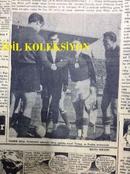 GÜNLÜK SPOR GAZETESİ - 6 KASIM 1957 - MADRİD'TEN VE İSTANBUL'DAN ZAFER BEKLİYORUZ - TÜRK FUTBOL MİLLİ TAKIMI - CAN BARTU - TURGAY ŞEREN - İSPANYA, TÜRKİYE - ADANA'DA TOROSSPOR SAHAYI TERK ETTİ - BEYOĞLUSPOR, İTÜ MAÇI - AKDENİZ KUPASI - KREMLİ PURO TUVALET SABUNU REKLAMI