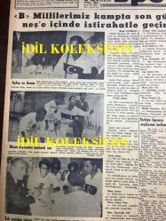 GÜNLÜK SPOR GAZETESİ - 6 KASIM 1957 - MADRİD'TEN VE İSTANBUL'DAN ZAFER BEKLİYORUZ - TÜRK FUTBOL MİLLİ TAKIMI - CAN BARTU - TURGAY ŞEREN - İSPANYA, TÜRKİYE - ADANA'DA TOROSSPOR SAHAYI TERK ETTİ - BEYOĞLUSPOR, İTÜ MAÇI - AKDENİZ KUPASI - KREMLİ PURO TUVALET SABUNU REKLAMI
