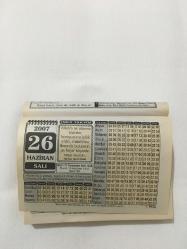 26 HAZİRAN 2007-TAKVİM YAPRAĞI-DOĞUM GÜNÜ HEDİYESİ-İNKA TAKVİMİ