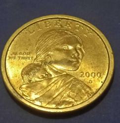 Amerika 2000 sacagawea 1 Doları (pirinç ve bakır)KM#310