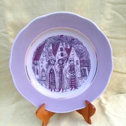 Riga Porselen Tabak Dekoratif,1968