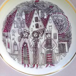 Riga Porselen Tabak Dekoratif,1968