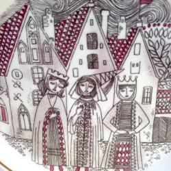 Riga Porselen Tabak Dekoratif,1968