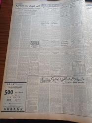 Vatan Gazetesi - 12 Ocak 1954 - Çorum Demokrat Parti Kongresindeki Geri Tekliflerin Tepkileri - Dışişleri Bakanı Fuat Köprülü - Büyük Anketimiz Seçimde Reyinizi Hangi Partiye Vereceksiniz - İsmet İnönü - Kasım Gülek - Mareşal Tito Türkiye'yi Ziyaret Edecek - Verem Savaş Derneği Başkanı Ordinaryüs Profesör Tevfik Sağlam - İngiliz Büyükelçisi Sir Alexander Knox Helm Ankara'dan Ayrıldı - Göç Yolları Tıkadı Yazan İlhan Engin Yazı Dizisi - Türk Şiiri Nereye Gidiyor - Heifetz Bir Eseri Çalarken Unuttu - Atilla İlhan Sinema Tenkidleri - Cem Kurt Çizen Bedri Koraman - Bir Mormon'un İtirafları - Veba Yazan Albert Camus Yazı Dizisi - Çocuklar Sizin Köşeniz - Petromax Lüks Lambası - Genç Milli Takım Antrenörü Cihat Arman - Geçen Yılın En Mühim Boks Karşılamaları