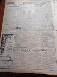 Vatan Gazetesi - 21 Ocak 1954 - Mısır Notamıza Cevap Verdi - Cumhurbaşkanı Celal Bayar İngiltere'den Hareket Etti - Galatasaray Lisesindeki Yirmi Altı Öğretmen Mahkemeye Verildi - Maldiv Cumhurbaşkanı Emin Didi Öldürüldü - Profesör Hıfzı Veldet Velidedeoğlu Çok Karılı Olmanın Kötülüklerini Açıklayan Konuşma Yaptı - Son Halife Abdülmecid'in Naaşı Getirilecek - Köy Enstitüleriyle Öğretmen Okulları Birleştiriliyor - Migros Satış Kamyonu Geldi - Göç Yolları Tıkadı Yazan İlhan Engin Yazı Dizisi - Malatya Kayısı Gecesi - Lawrence Bir Şarlatanmış - Trende Çekilenler Ve Konya Müzesi - 7. Konservatuar Konseri - Cem Kurt Çizen Bedri Koraman - Veba Yazan Albert Camus Yazı Dizisi - Oktay Akbal - Halide Edip Adıvar Sinekli Bakkal'ın Çevrilmesiyle Yakından Alakalanıyor- Emniyet Sandığı - Pan American - Avrupa Kibritleri - Şehir Tiyatrosu
