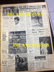 GÜNLÜK SPOR GAZETESİ - 20 KASIM 1957 - MİLLİ TAKIM NAMZETLERİ ADALET'İ EZDİLER 8-0 - AYKAÇ ŞİKAYETÇİ, SZEKELLY MEMNUN - CHARLES DUMAS - BASKET MİLLİ TAKIMIMIZ - ALTAN ÜNAL - İSVEÇ 200 METRE REKORU - BRÜKSEL KIR KOŞUSUNU YUGOSLAV MİHALİÇ KAZANDI - CAROL DAY - İZMİR LİGLERİ TEHİR EDİLDİ - FAY TEMİZLEYİCİ REKLAMI, NECİP AKAR - OPON REKLAMI - YAPI VE KREDİ BANKASI REKLAMI