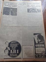 Cumhuriyet Gazetesi - 27 Kasım 1952 - Malatya'da Bir İrtica Şebekesi Yakalandı - Ahmet Emin Yalman'a Yapılan Suikast Mürtecilerle Komünistlerin Ortak Tertibi - Büyük Doğu Cemiyeti - Malatyalı İbrahim Galib Akçadağ - Cumhurbaşkanımız Celal Bayar Bu Sabah Pire'ye Çıkıyor - Şerif Dursun Firara Kalktı - Yugoslav Macaristan'a Nota Verdi - Churchill'in Ankara Temasları Ve Dönüşte Verdiği Karar - Raman Ve Garzan Petrolleri - Türk Harfleri Kanununa Dair Reddedilen Bir Kanun Teklifi - İzmir'de Çocuk Tiyatrosu Kuruluyor - General Electric - Siemens Elektrik Motorları - Kanun Namına Filmi İpek Ve İnci Sinemasında - Fenerbahçe mi Galatasaray Mı - Bu Hafta Yapılacak Basketbol Maçları - 1000 Şaheser Yaratan Titian'ın Doğum Günlerinde - Gripin - Arı Bisküvileri - Hüseyin Üzmez Malatya Hadisesi - Necip Fazıl Kısakürek Deli Raporu Alma Derdinde - Movado Saatleri - AGA Radyo - Coleman Petrol Sobaları - Cora Alman Sobaları