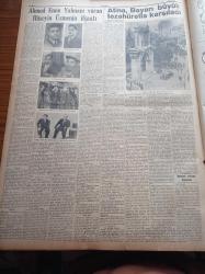 Cumhuriyet Gazetesi - 28 Kasım 1952 - Ahmet Emin Yalman'ı Vuran Hüseyin Üzmez'in İfşaatı - Şerif Dursun - Musa Çakıl - Atina Cumhurbaşkanı Celal Bayar'ı Büyük Tezahüratla Karşıladı - Cumhurbaşkanı Şehre Çiçek Yağmuru Ve Yaşa Sesleri Arasında Girdi - Türk Yunan Dostluğu - Devlet Her Şeyden Üstün - Churchill'in Balkan Planı Ve Türkiye - Akbaba - Vog Kadın Çorabı - Stalin'in Oğlu Kaza Geçirdi Ve Kolu Kesildi - Kore'de Sulh İhtimali Zayıf Görülüyor - Kunuri Savaşı'nın Yıldönümü Kutlandı - Charlie Chaplin'in Son Filmi Limelight - Gripin - Güreş Federasyonu Heyeti İstifa Etti - Bu Hafta Yapılacak Futbol Maçları - Çapamarka - Ericsson Radyoları - Resimli Cumhurbaşkanı Celal Bayar'ın Atina'da Karşılanışı